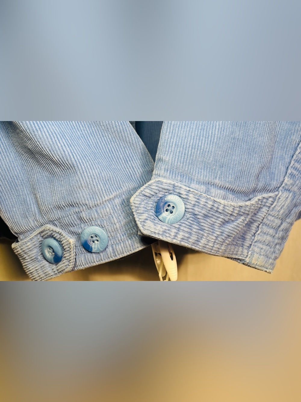 Columbia Baby Blue Corduroy Button Up XL | Oversized Gorpcore Layer - Picture 7 of 9